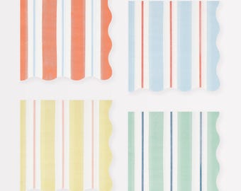 Meri Meri Preppy Stripe Small Napkins | Birthday Party Decor | Party Tableware