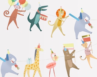 Meri Meri Animal Garland | Kids Birthday Party | Hanging Party Decor