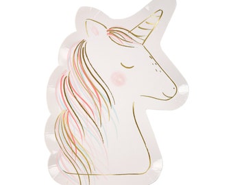 Meri Meri Magical Unicorn Plates (Pack of 8)