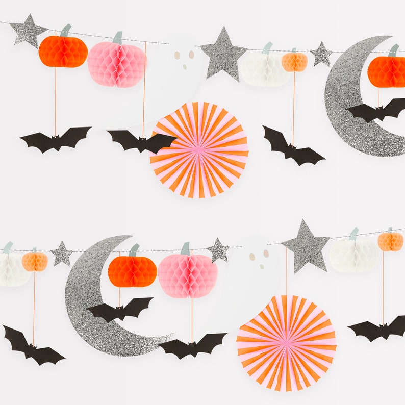 Pastel Honeycomb Halloween Garland