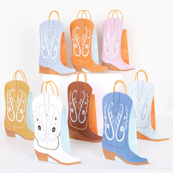 Meri Meri Western Party Bags | Cowgirl Party Decor | Goodie Bags
