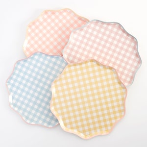 Meri Meri Gingham Dinner Plates (Pack of 12)