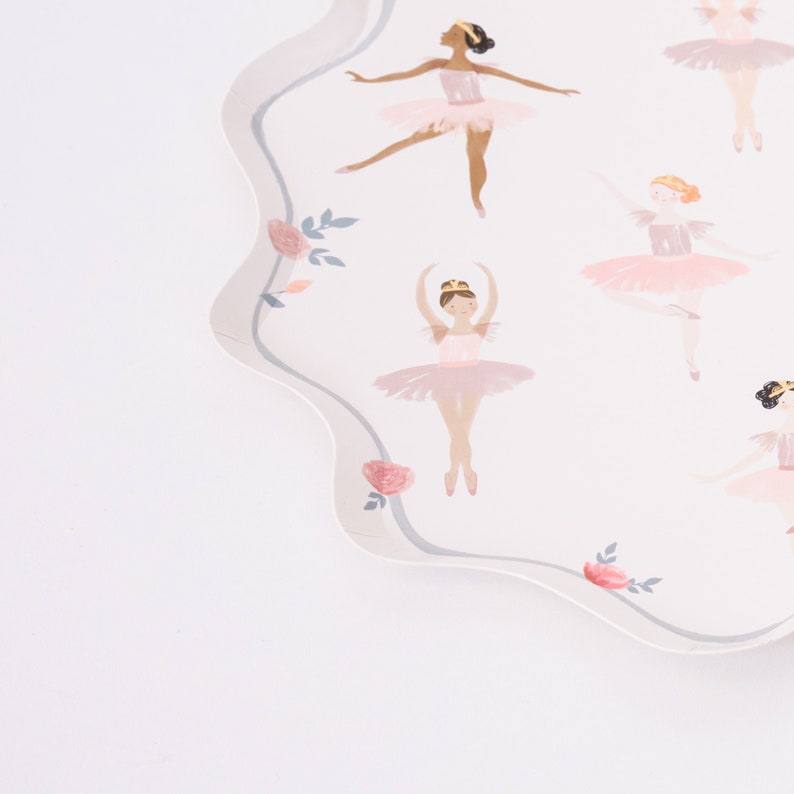 Meri Meri Ballerina Plates (8 Pack) | Ballet Party Plates | Elegant Pink for Birthday, Dance Party & Celebrations image 5