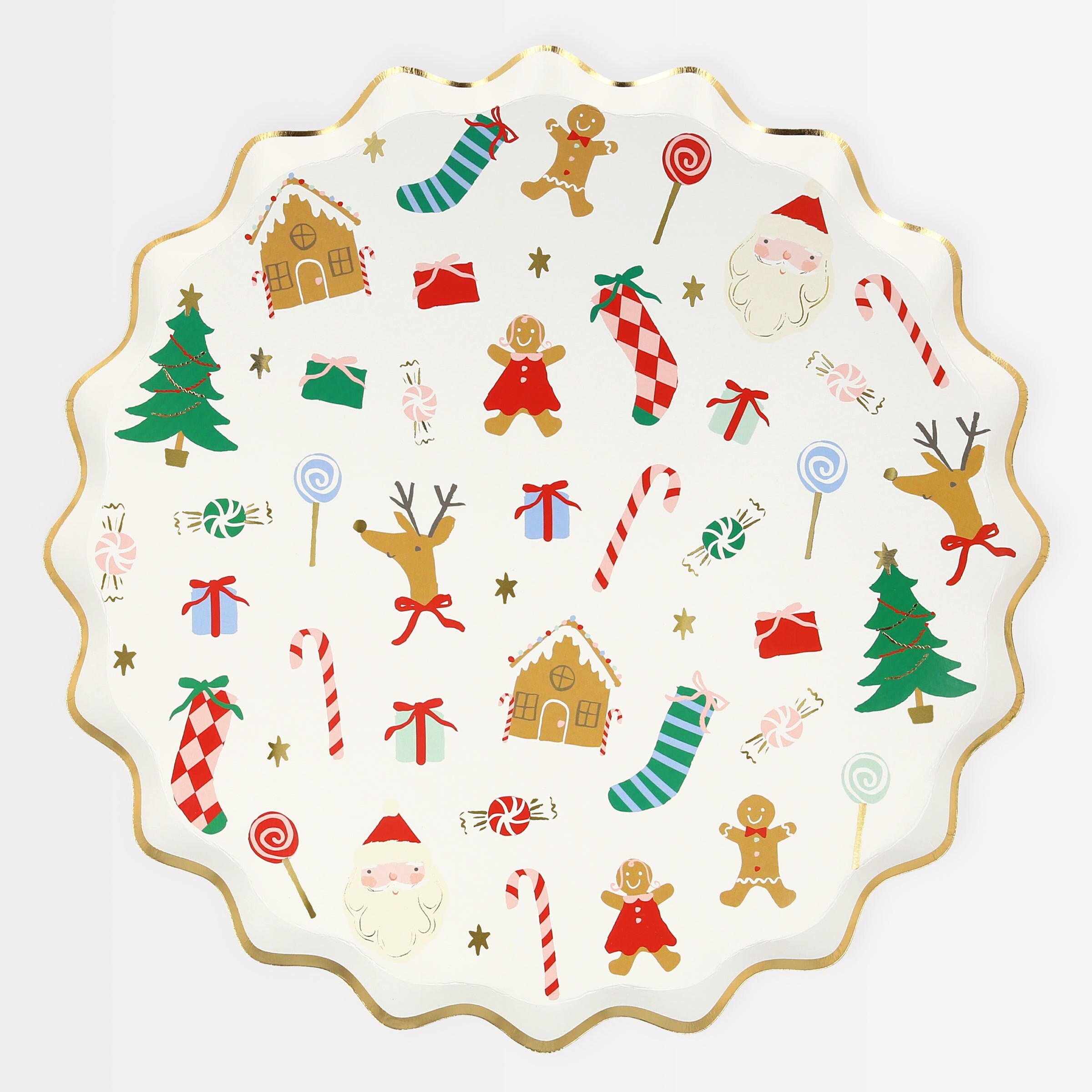 Meri Meri Jolly Christmas Dinner Plates (Pack of 8)