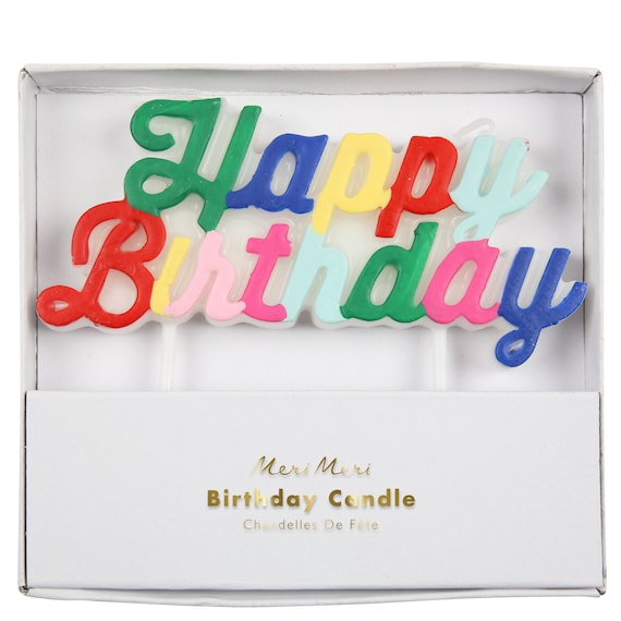 MERI MERI Happy Birthday Candle Multi MERI MERI Happy Birthday Candle Multi