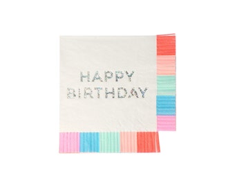 Birthday Fringe Small Napkins (x 16)