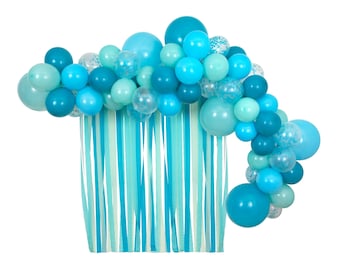 Blue Balloons & Streamers Kit (x 52 balloons)