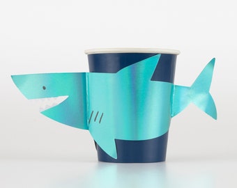 Meri Meri Shark Cups | Kids Birthday Party | Party Tableware