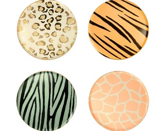 Safari Animal Print Side Plates (x 8)