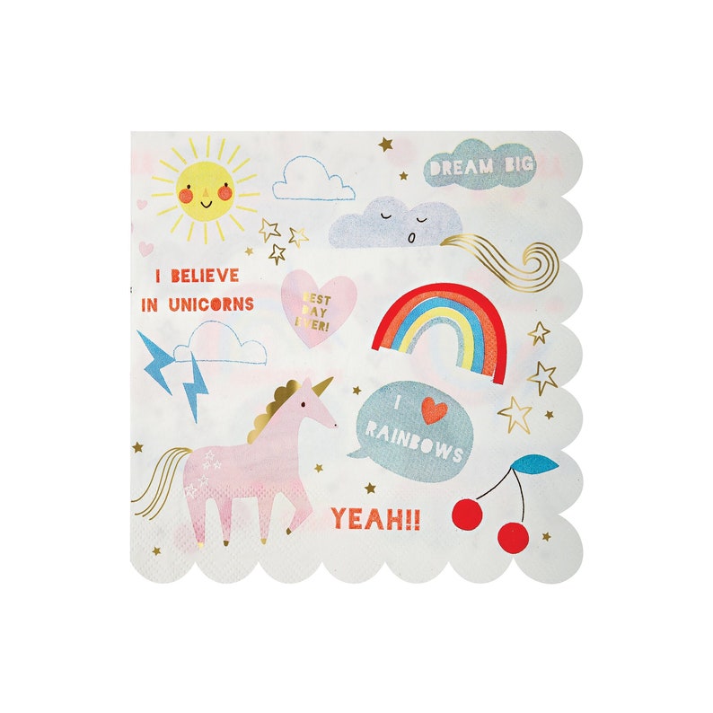 Meadow Unicorns Large Napkins - Thumbnail 5