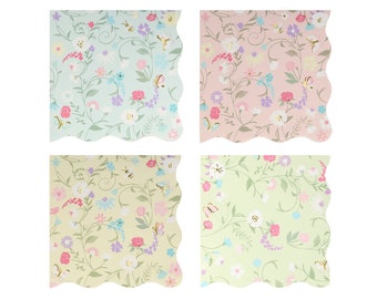 Meri Meri x Ladurée Paris Floral Small Napkins (Pack of 16)