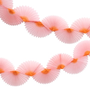 Meri Meri Pink Honeycomb Fan Garland (9&#39; with excess cord - Pack of 1)