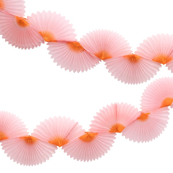 Pink Honeycomb Fan Garland