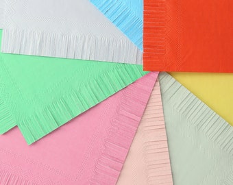 Assorted Bright Small Napkins (x 16)