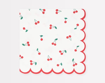 Meri Meri Cherry Pattern Large Napkins (Pack of 16)