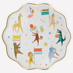 Meri Meri Animal Parade Dinner Plates (Pack of 8)