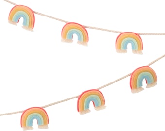 Meri Meri Felt Rainbow Garland (8&#39; with excess cord - Pack of 1)