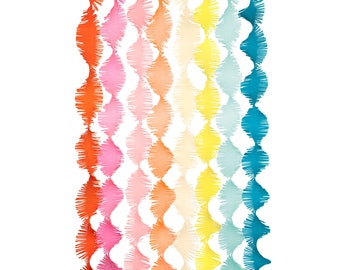 Meri Meri Rainbow Twisty Fringe Backdrop (1 Pack) | Colorful Party Backdrop | Bright Decor for Birthday & Celebrations