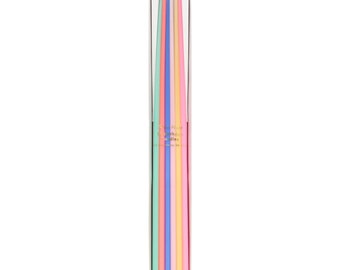 Meri Meri Birthday Candle - Mixed Tall Tapered Candles (Pack of 12)