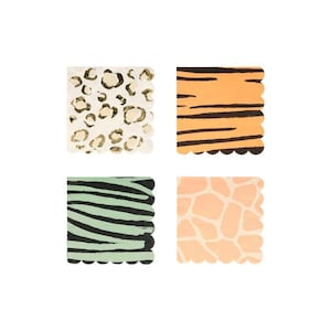 Safari Animal Print Party Small Paper Napkins (set of 16)