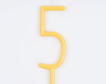 Meri Meri Slim Number 5 Candle | Birthday Cake Decor | Cake Topper Candles