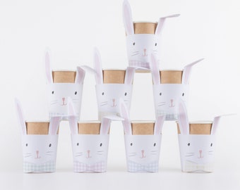 Lop Eared Bunny Cups (x 8)