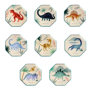 Meri Meri Dinosaur Kingdom Side Plates (Pack of 8)