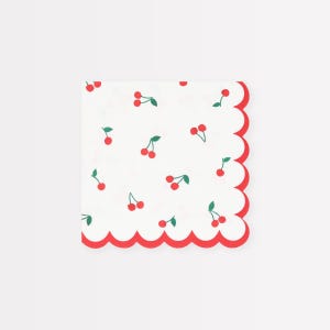 Meri Meri Cherry Pattern Small Napkins (Pack of 16)