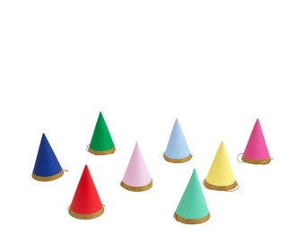 Meri Meri Multicolor Mini Party Hats (Pack of 8)