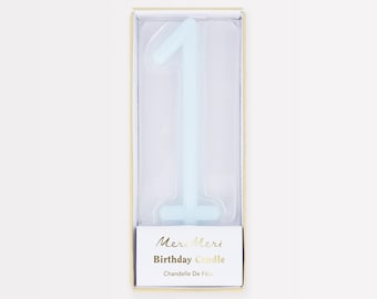 Meri Meri Slim Number 1 Candle | Birthday Cake Decor | Cake Topper Candles
