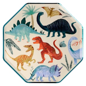 Meri Meri Dinosaur Kingdom Dinner Plates (Pack of 8)