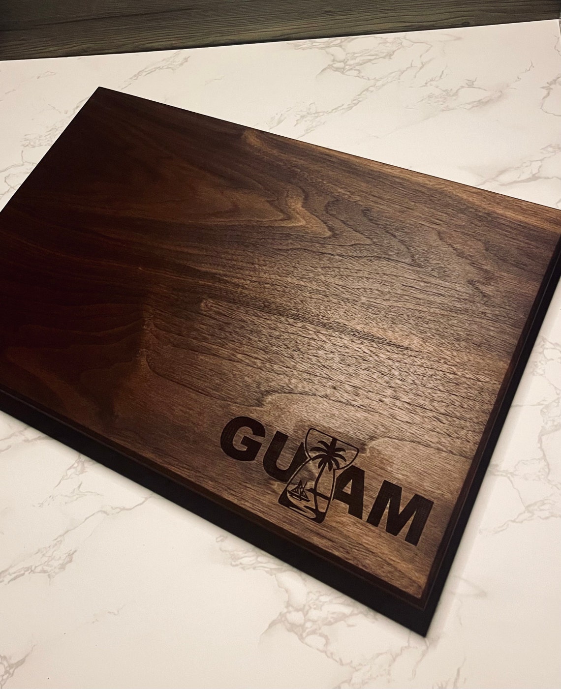 Guam Seal Latte Stone Walnut Cutting Board Etsy