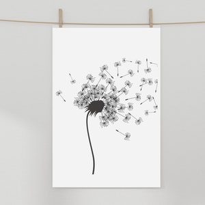 Dandelion Printable, Dandelion Wall Art, Minimalist Prints, Kids Decor ...