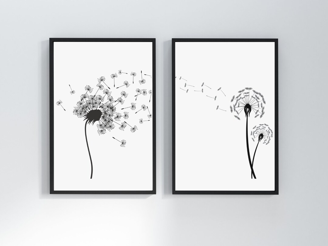 Dandelion Printable, Dandelion Wall Art, Minimalist Prints, Kids Decor ...