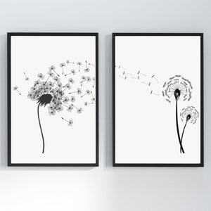 Dandelion Printable, Dandelion Wall Art, Minimalist Prints, Kids Decor ...