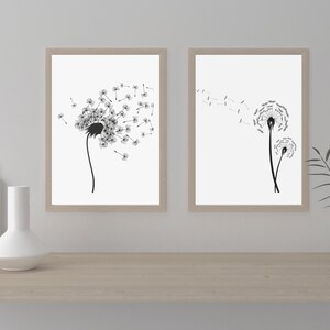 Dandelion Printable, Dandelion Wall Art, Minimalist Prints, Kids Decor ...