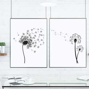 Dandelion Printable, Dandelion Wall Art, Minimalist Prints, Kids Decor ...