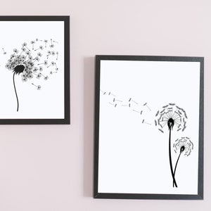 Dandelion Printable, Dandelion Wall Art, Minimalist Prints, Kids Decor ...