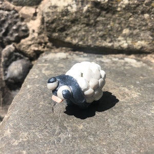Clay, sheep, bug eyes, raspberry blowing, clay art, figurines, woolly, Baaa baaa, polymer,