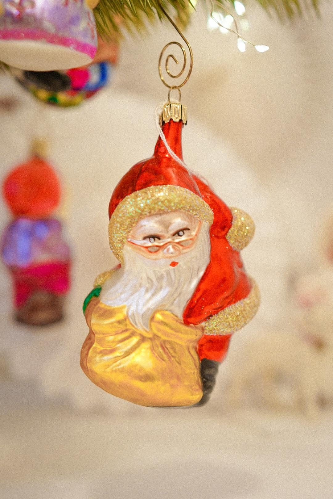 Vintage German Inge Glas Lauscha Glass Christmas Ornament Santa - Etsy