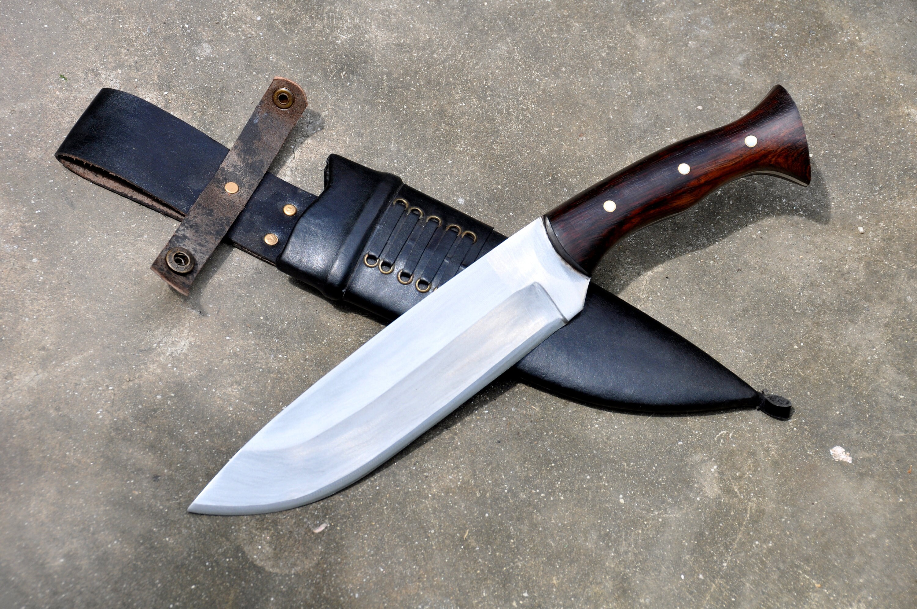 12 inches Blade Viking Bowie-Handmade Bowie knife-Leaf spring forge Nepalforged