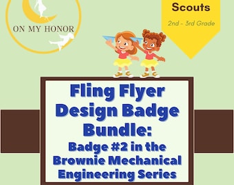 Brownie Girl Scouts Fling Flyer Activity Kit: Engineering Badge - Educational STEM Project for Girls