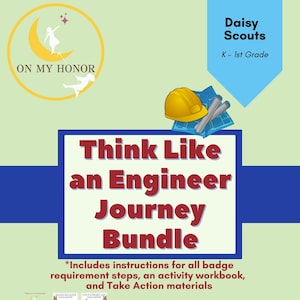 Paquete de actividades "Piensa como una ingeniera" de Daisy Girl Scouts: Actividad educativa STEM para niñas