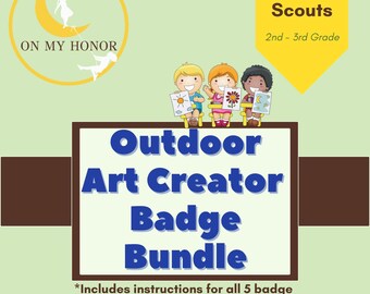 Brownie Girl Scout Outdoor Art Badge Plan Activity: Educational Art Activity for Girls