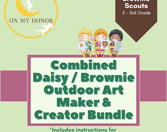 Multi-Level Daisy & Brownie Girl Scouts Outdoor Art Badge Plan Activity: Educational Art Activities for Girls