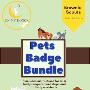 Brownie Girl Scouts Pets Badge Activity Plan: Educational Learning Activity for Girls image 1
