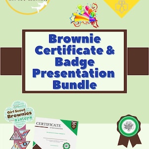 Girl Scout Brownies Court of Awards - Badge Presentation Set - Word Art SVG - Recognition Certificate - Digital Download