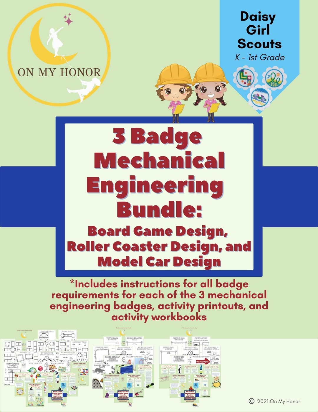 Girl Scout Daisies Mechanical Engineering Badge Activity Plan Bundle