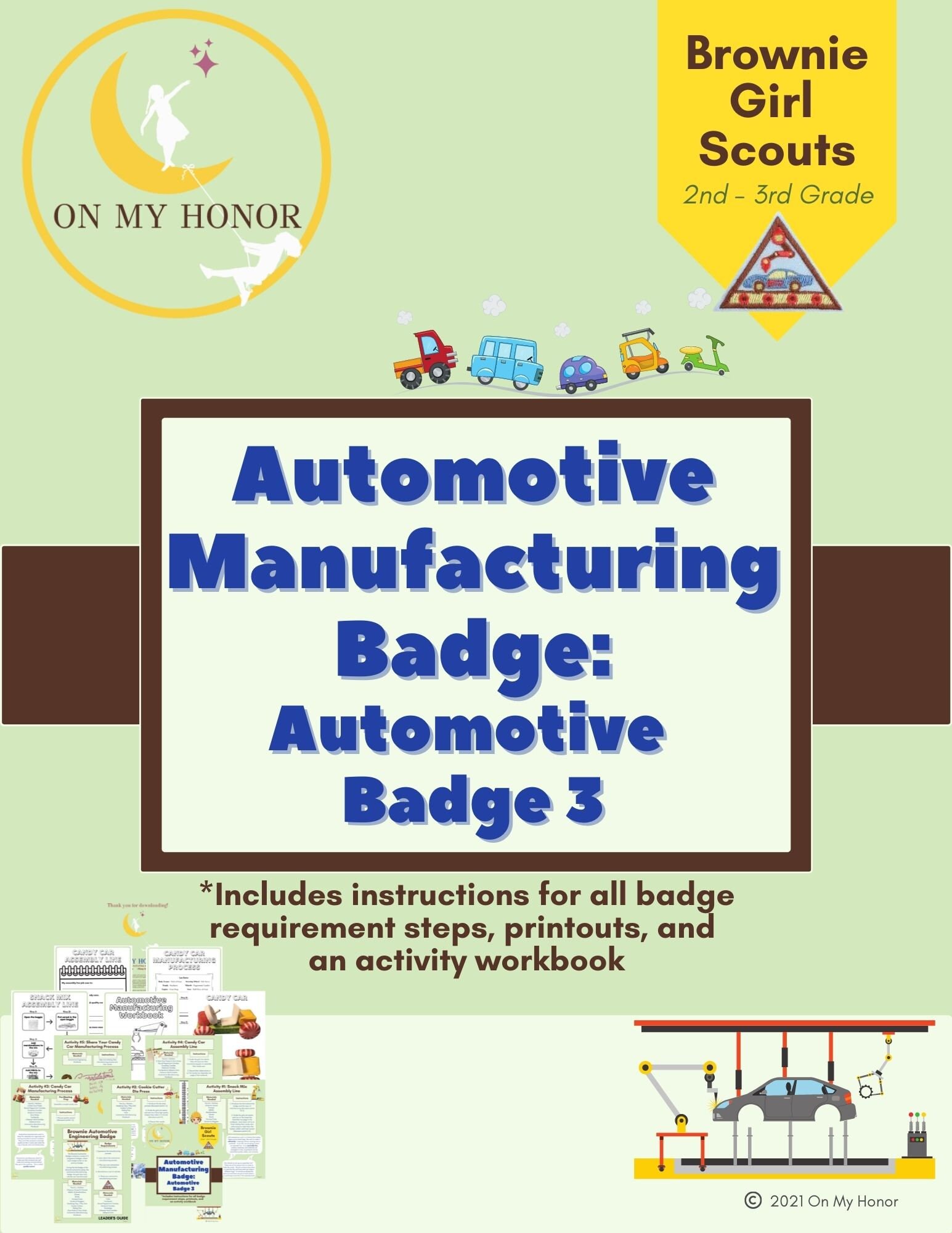 Girl Scout Brownies Automotive Badge Bundle Activities Etsy