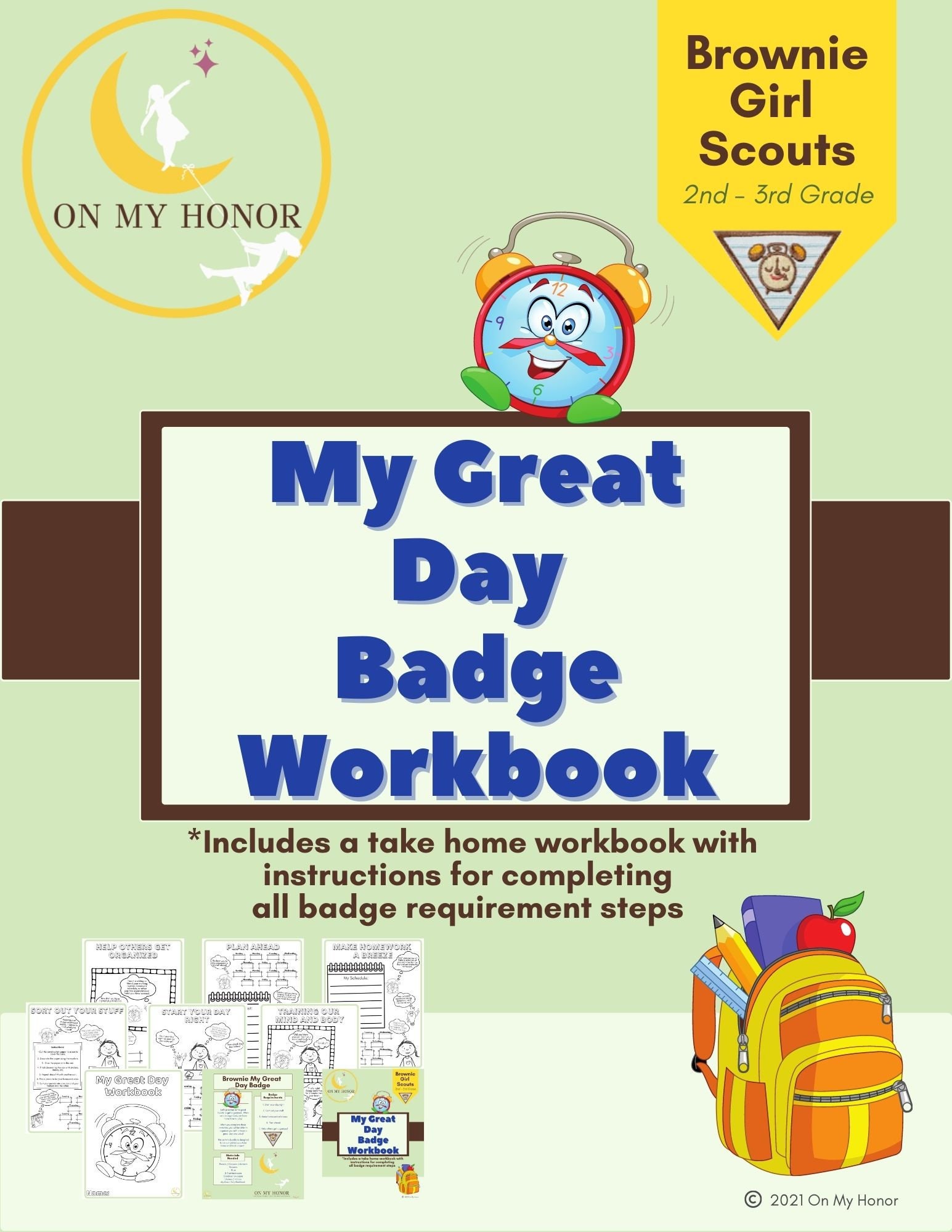 Girl Scout Brownies My Great Day Badge Activity Plan Take Etsy